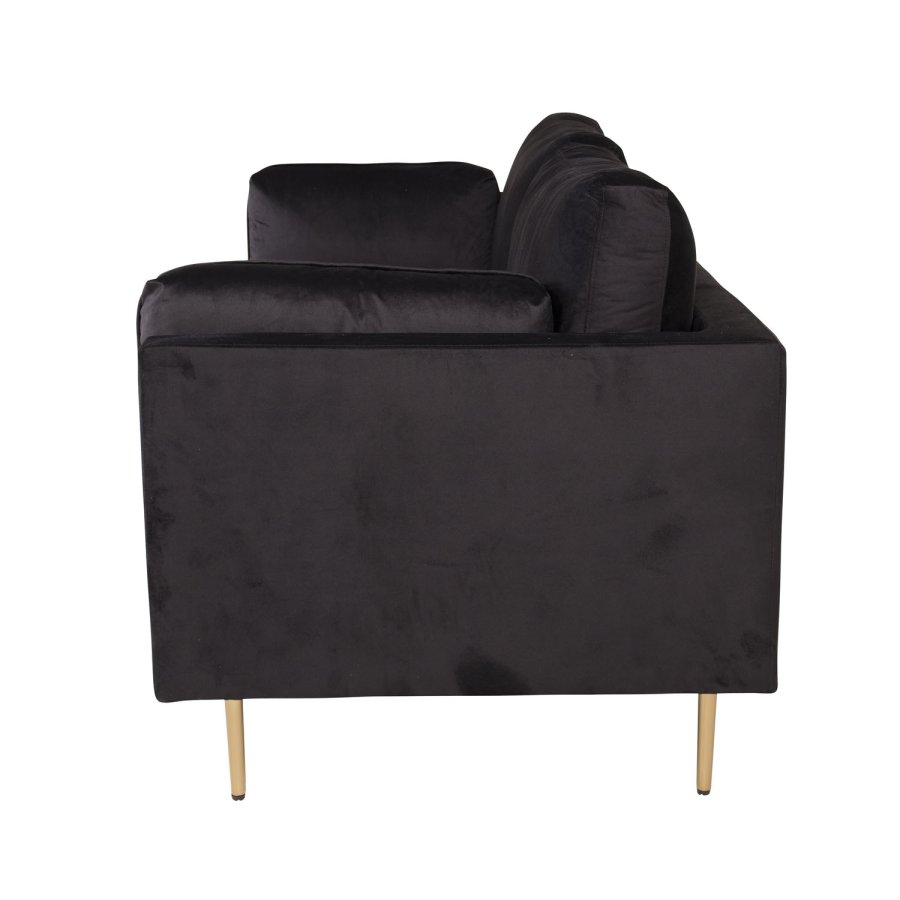 VENTURE DESIGN Boom 3-seters sofa - svart polyester og metall