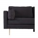 VENTURE DESIGN Boom 3-seters sofa - svart polyester og metall