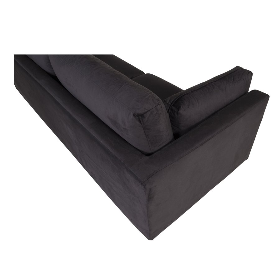 VENTURE DESIGN Boom 3-seters sofa - svart polyester og metall
