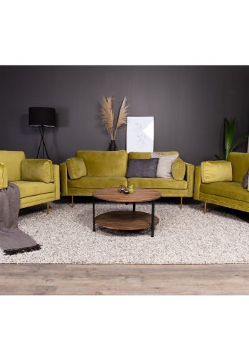 VENTURE DESIGN Boom lenestol, med armlener - grnn polyester og metall