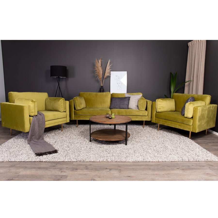 VENTURE DESIGN Boom lenestol, med armlener - grnn polyester og metall