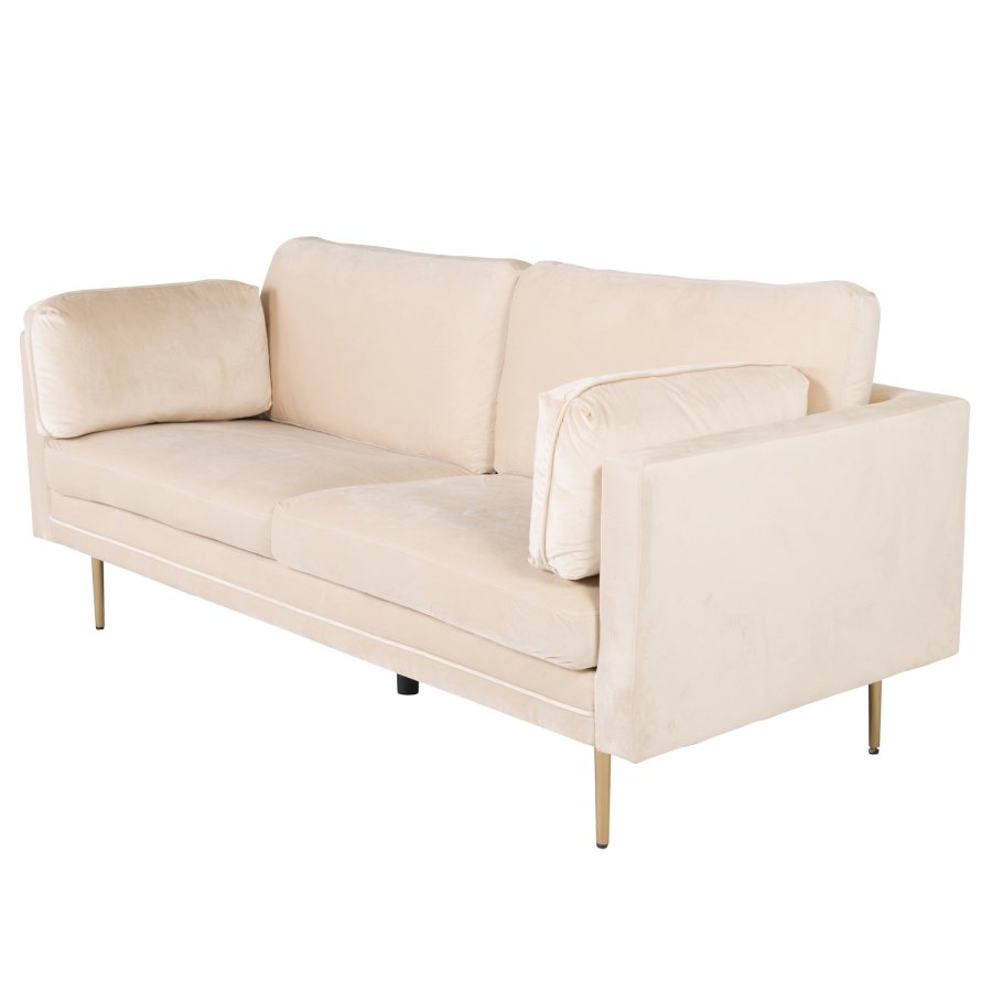 VENTURE DESIGN Boom 3-seters sofa - krem polyester og metall
