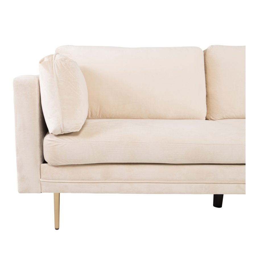VENTURE DESIGN Boom 3-seters sofa - krem polyester og metall