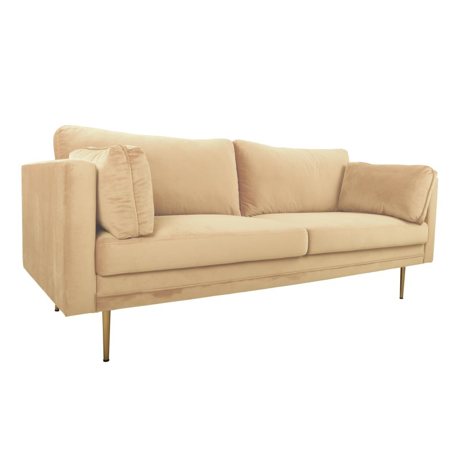 VENTURE DESIGN Boom 3-seters sofa - krem polyester og metall