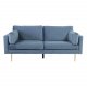 VENTURE DESIGN Boom 3-seters sofa - bl polyester og metall