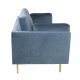 VENTURE DESIGN Boom 3-seters sofa - bl polyester og metall