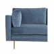 VENTURE DESIGN Boom 3-seters sofa - bl polyester og metall