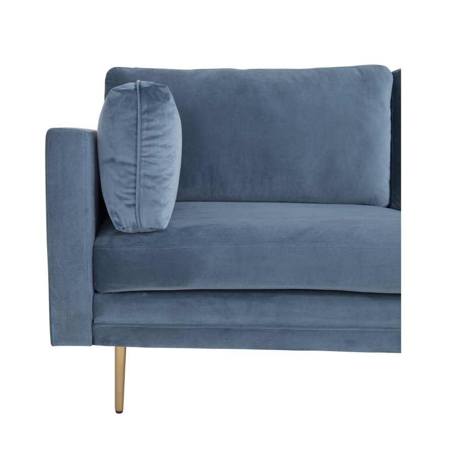 VENTURE DESIGN Boom 3-seters sofa - bl polyester og metall