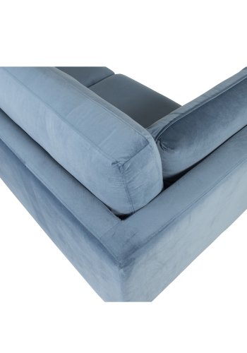 VENTURE DESIGN Boom 3-seters sofa - bl polyester og metall