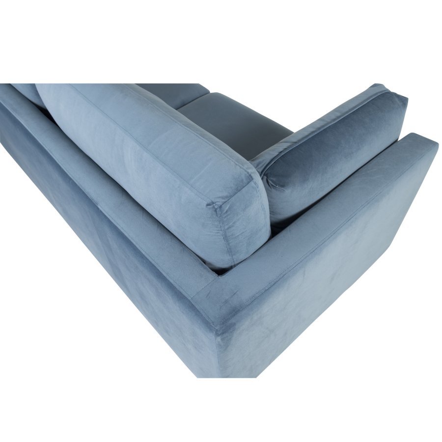 VENTURE DESIGN Boom 3-seters sofa - bl polyester og metall