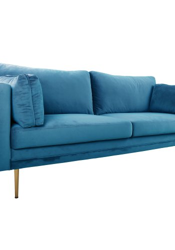VENTURE DESIGN Boom 3-seters sofa - bl polyester og metall