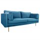 VENTURE DESIGN Boom 3-seters sofa - bl polyester og metall