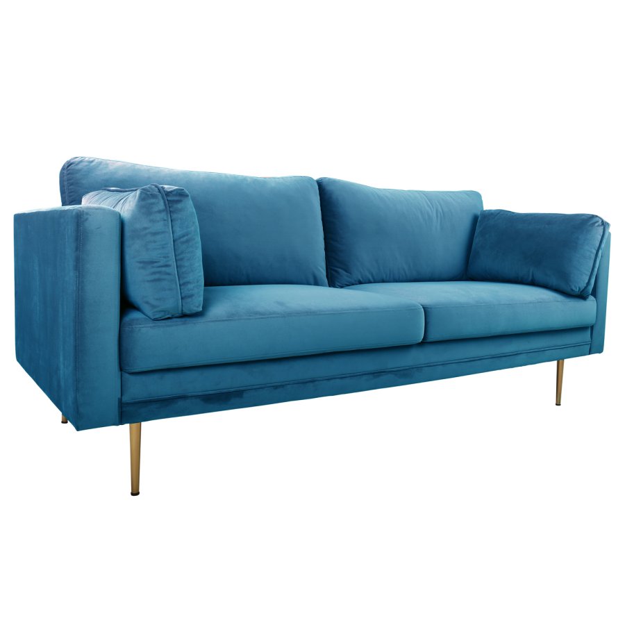 VENTURE DESIGN Boom 3-seters sofa - bl polyester og metall