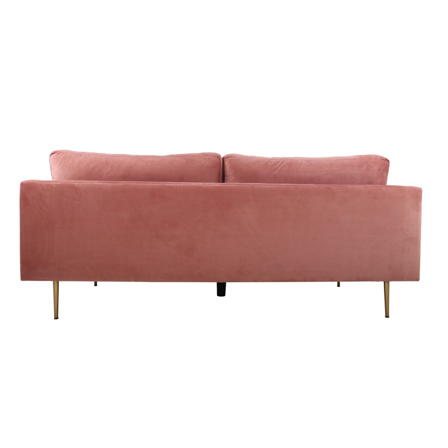 VENTURE DESIGN Boom 3-seters sofa - rosa polyester og metall