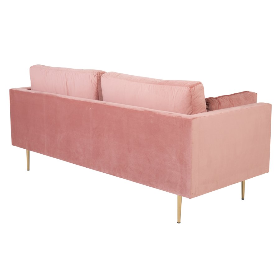 VENTURE DESIGN Boom 3-seters sofa - rosa polyester og metall