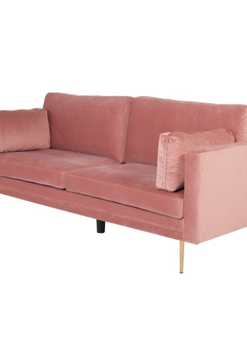 VENTURE DESIGN Boom 3-seters sofa - rosa polyester og metall