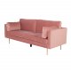 VENTURE DESIGN Boom 3-seters sofa - rosa polyester og metall