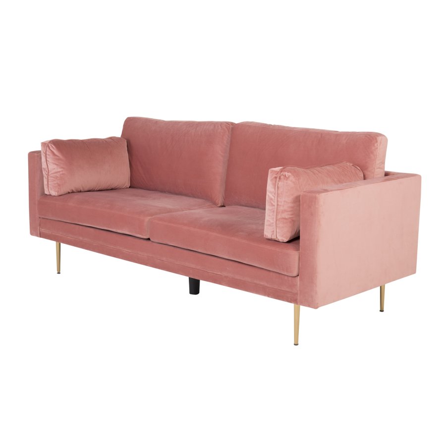 VENTURE DESIGN Boom 3-seters sofa - rosa polyester og metall