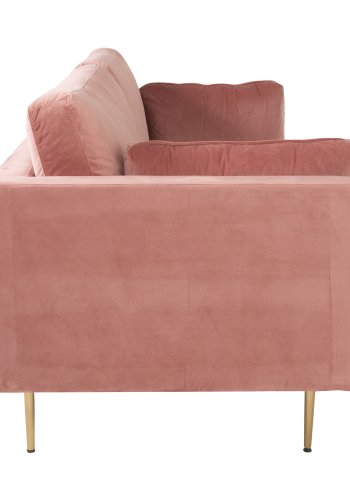 VENTURE DESIGN Boom 3-seters sofa - rosa polyester og metall
