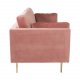VENTURE DESIGN Boom 3-seters sofa - rosa polyester og metall