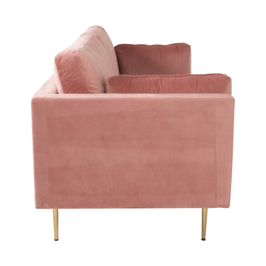VENTURE DESIGN Boom 3-seters sofa - rosa polyester og metall