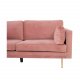 VENTURE DESIGN Boom 3-seters sofa - rosa polyester og metall