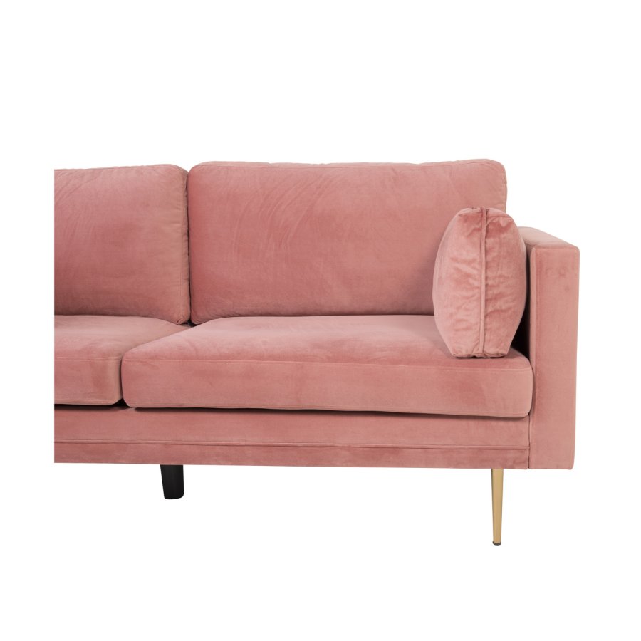 VENTURE DESIGN Boom 3-seters sofa - rosa polyester og metall