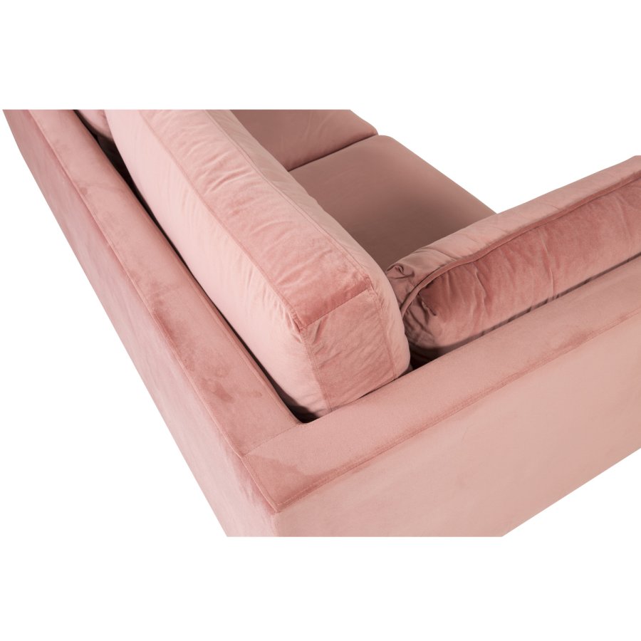 VENTURE DESIGN Boom 3-seters sofa - rosa polyester og metall