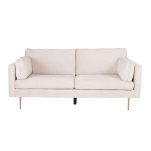 VENTURE DESIGN Boom 3 pers. sofa - beige polyester og metal