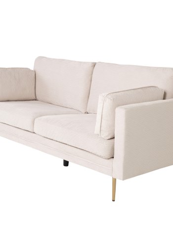 VENTURE DESIGN Boom 3-seters sofa - beige polyester og metall