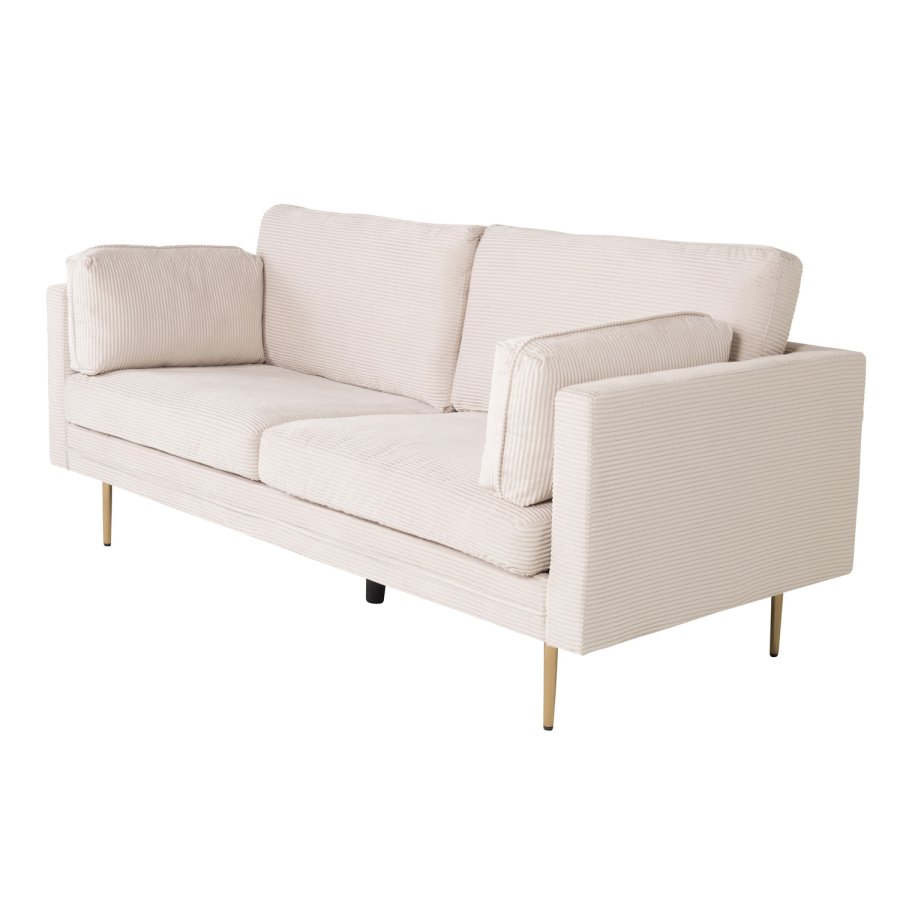 VENTURE DESIGN Boom 3-seters sofa - beige polyester og metall