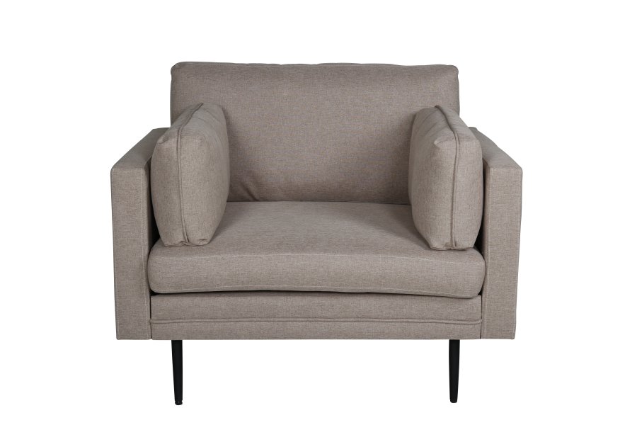 VENTURE DESIGN Boom lenestol - brun polyester og sort stl