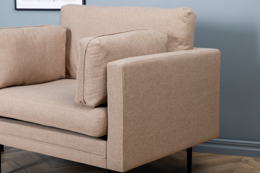 VENTURE DESIGN Boom lenestol - brun polyester og sort stl