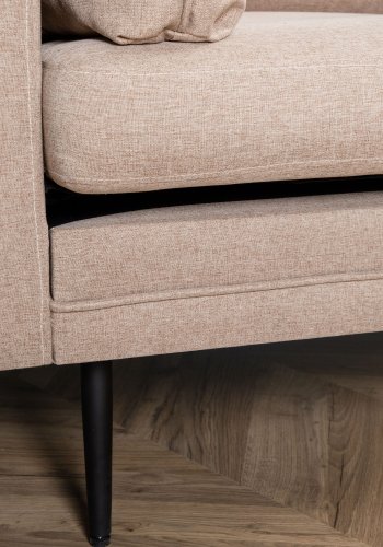 VENTURE DESIGN Boom lenestol - brun polyester og sort stl