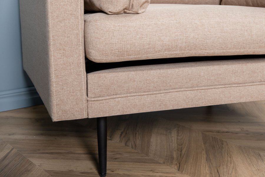 VENTURE DESIGN Boom lenestol - brun polyester og sort stl