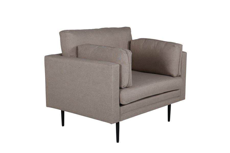 VENTURE DESIGN Boom lenestol - brun polyester og sort stl