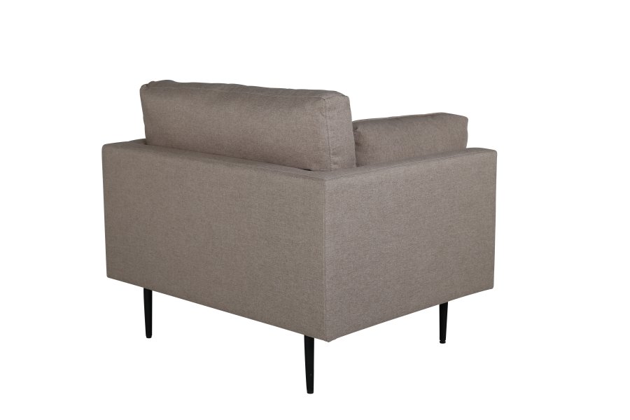 VENTURE DESIGN Boom lenestol - brun polyester og sort stl