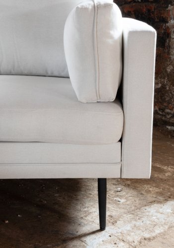 VENTURE DESIGN Boom lenestol - lys beige polyester og sort stl