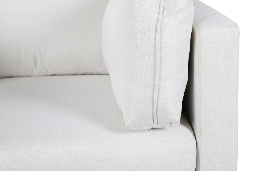 VENTURE DESIGN Boom lenestol - lys beige polyester og sort stl