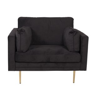 VENTURE DESIGN Bomftölj, med Armstöd - Svart Polyester och Metall och Metall