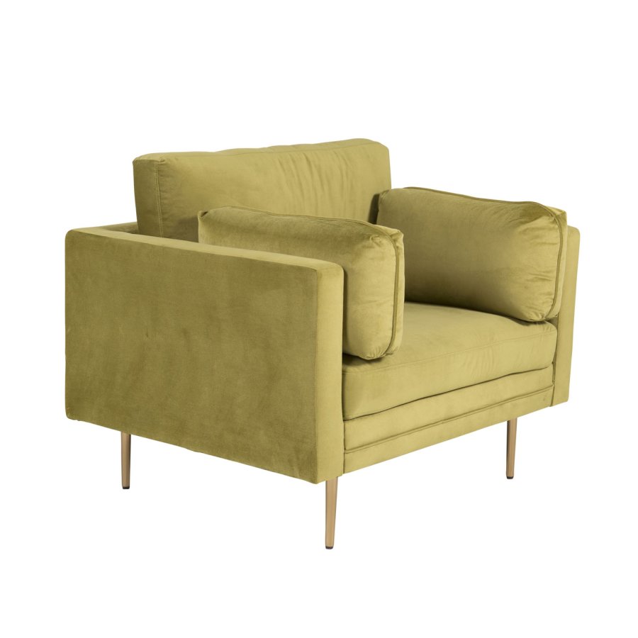 VENTURE DESIGN Boom lenestol, med armlener - grnn polyester og metall