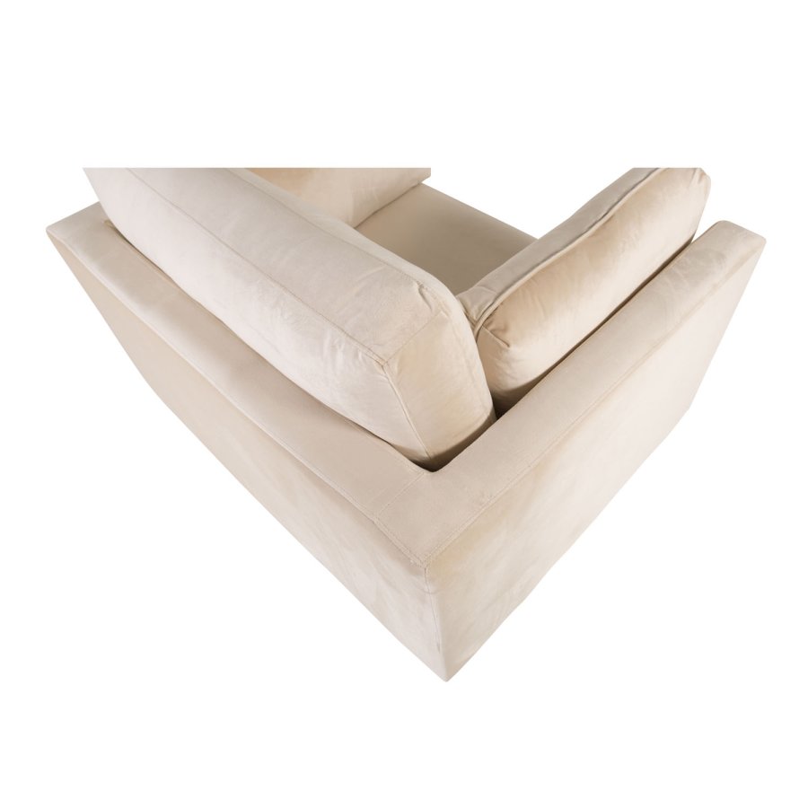 VENTURE DESIGN Boom lenestol, med armlener - kremstoff og metall