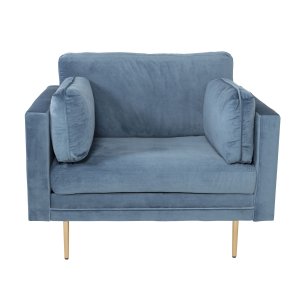 VENTURE DESIGN Bom Ftölj, med Armstöd - Bl Polyester och Metall