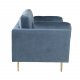 VENTURE DESIGN Boom lenestol, med armlener - bl polyester og metall