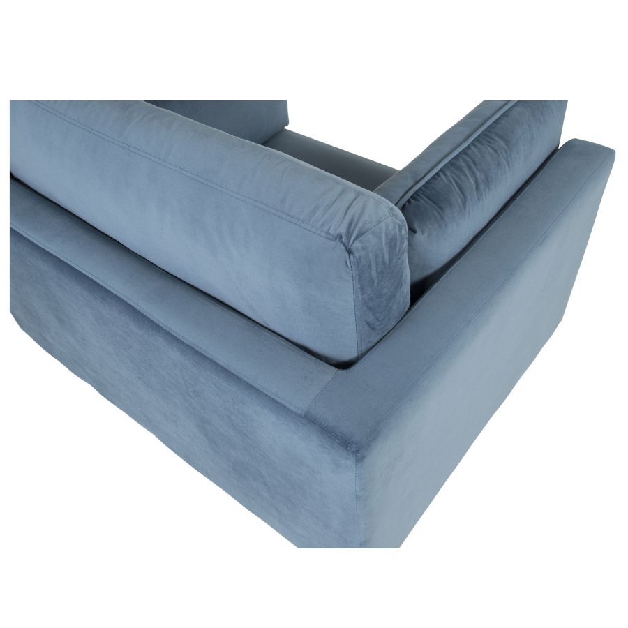 VENTURE DESIGN Boom lenestol, med armlener - bl polyester og metall