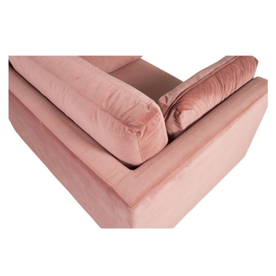 VENTURE DESIGN Boom lenestol, med armlener - rosa polyester og metall
