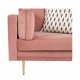 VENTURE DESIGN Boom lenestol, med armlener - rosa polyester og metall