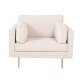 VENTURE DESIGN Boom lenestol, med armlener - beige polyester og metall