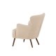 VENTURE DESIGN Lincoln lenestol - beige bouclè-stoff og valnttstl