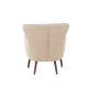 VENTURE DESIGN Lincoln lenestol - beige bouclè-stoff og valnttstl